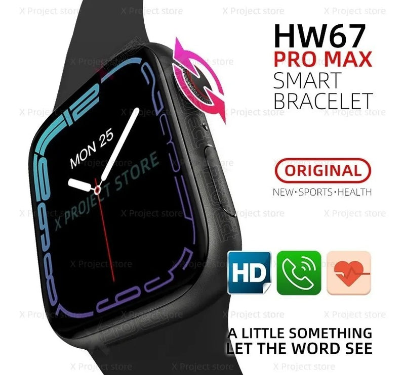 Smartwatch Série7 Hw67 Pro Max Nfc Gps Faz Ligações