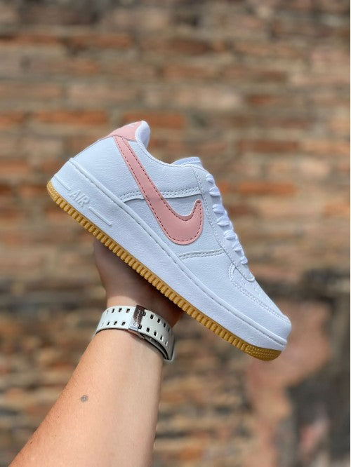 Tênis Air Force Feminino Nike Branco/Rosa
