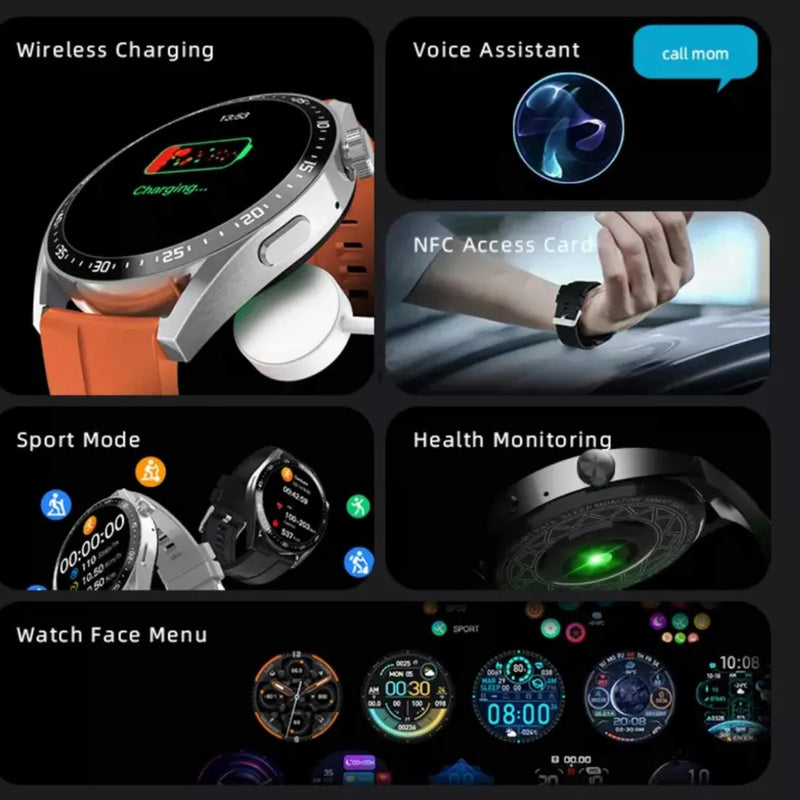Smartwatch Relógio Inteligente Hw3 Redondo Para Homens Mulheres